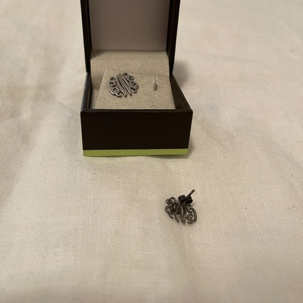 Ross Simons Sterling Silver Small Monogram Earrin… - image 7